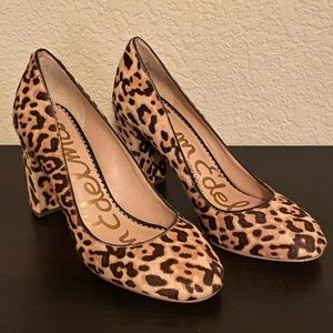 Sam Edelman Leopard Print Calf- Hair Pumps